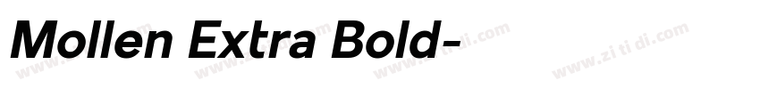 Mollen Extra Bold字体转换